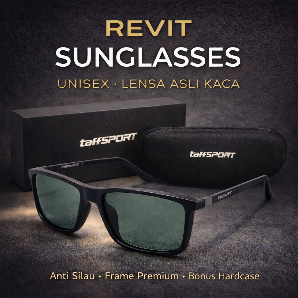 REVIT Premium Sunglasses  Frame Eksklusif  Lensa Kurnia Kaca Asli Anti Silau Kaca Mata Polarized