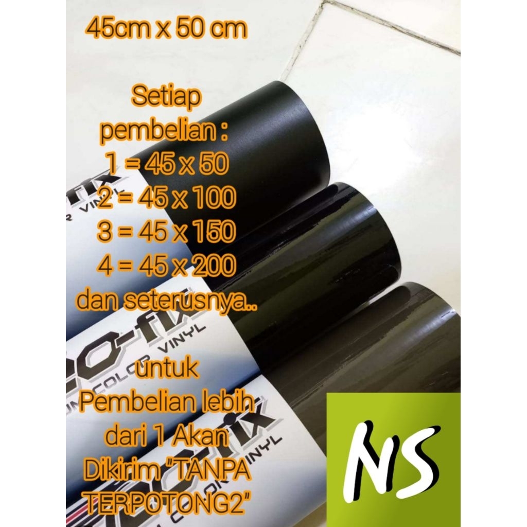Skotlet Hitam Glossy/Doff/Transparan