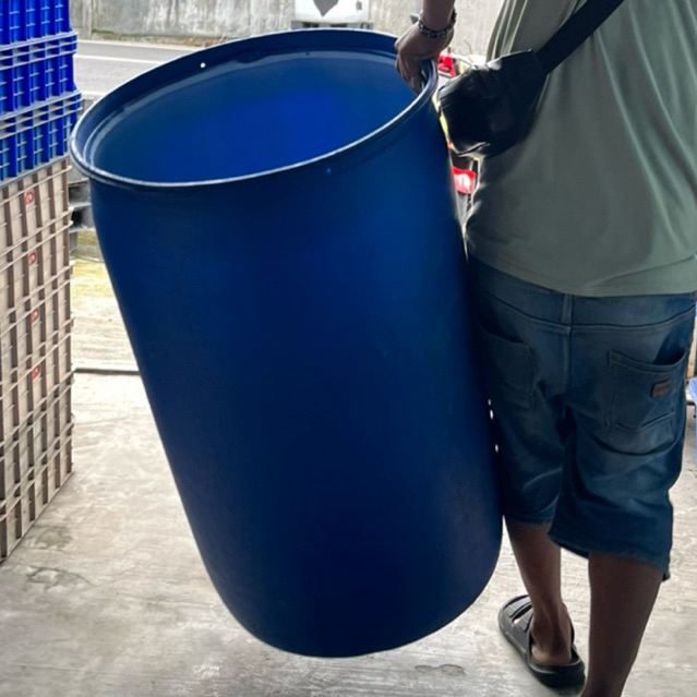 drum plastik tebal 200 liter terbuka-tong 200 liter tandon air