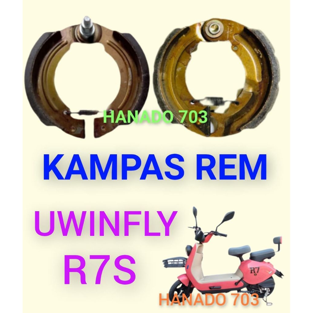 kampas rem sepeda listrik uwinfly R7S kampas rem sepeda listrik uwinfly r7s