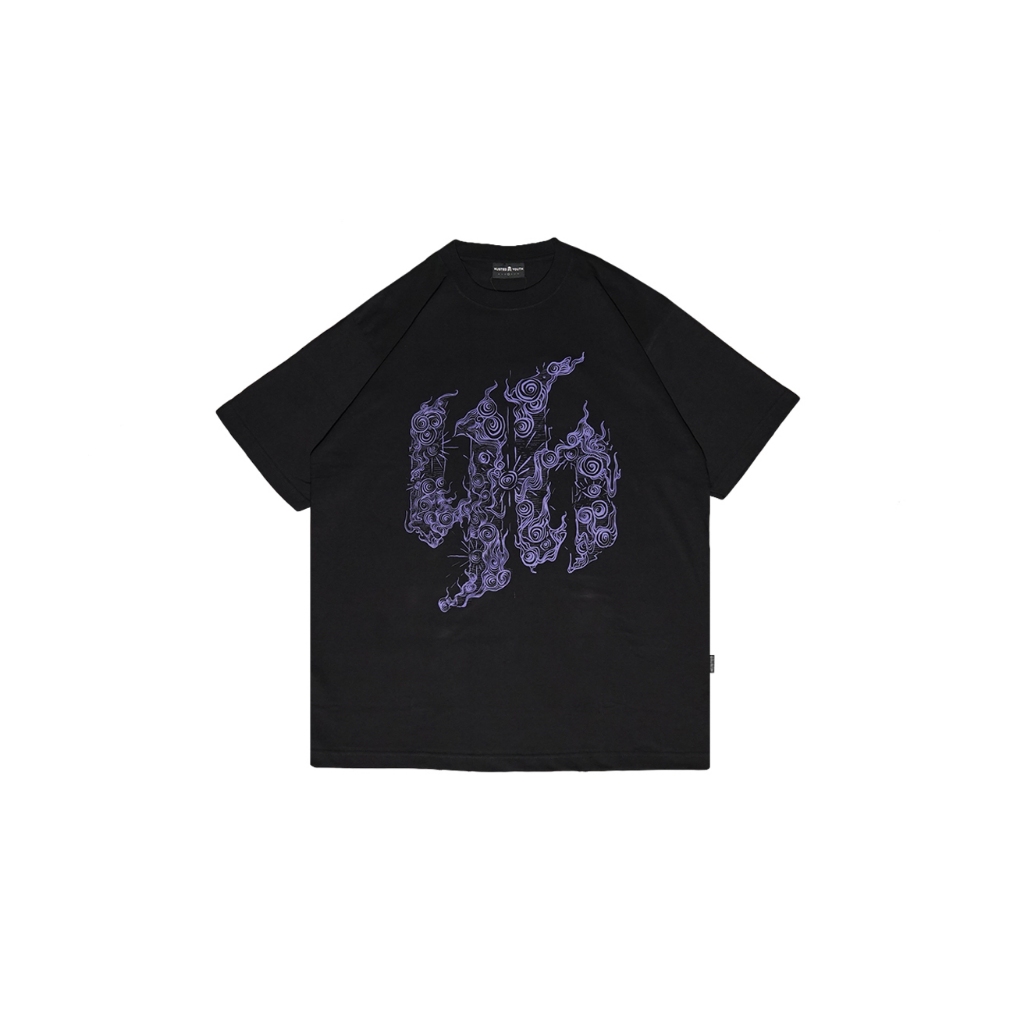 HUSTED KAOS HITAM FLAMORA BLACK TSHIRT