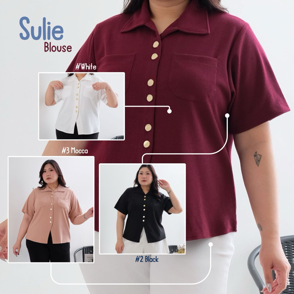 Sulie Blouse Jumbo - Blouse Bigsize - Blouse Jumbo - Atasan Jumbo