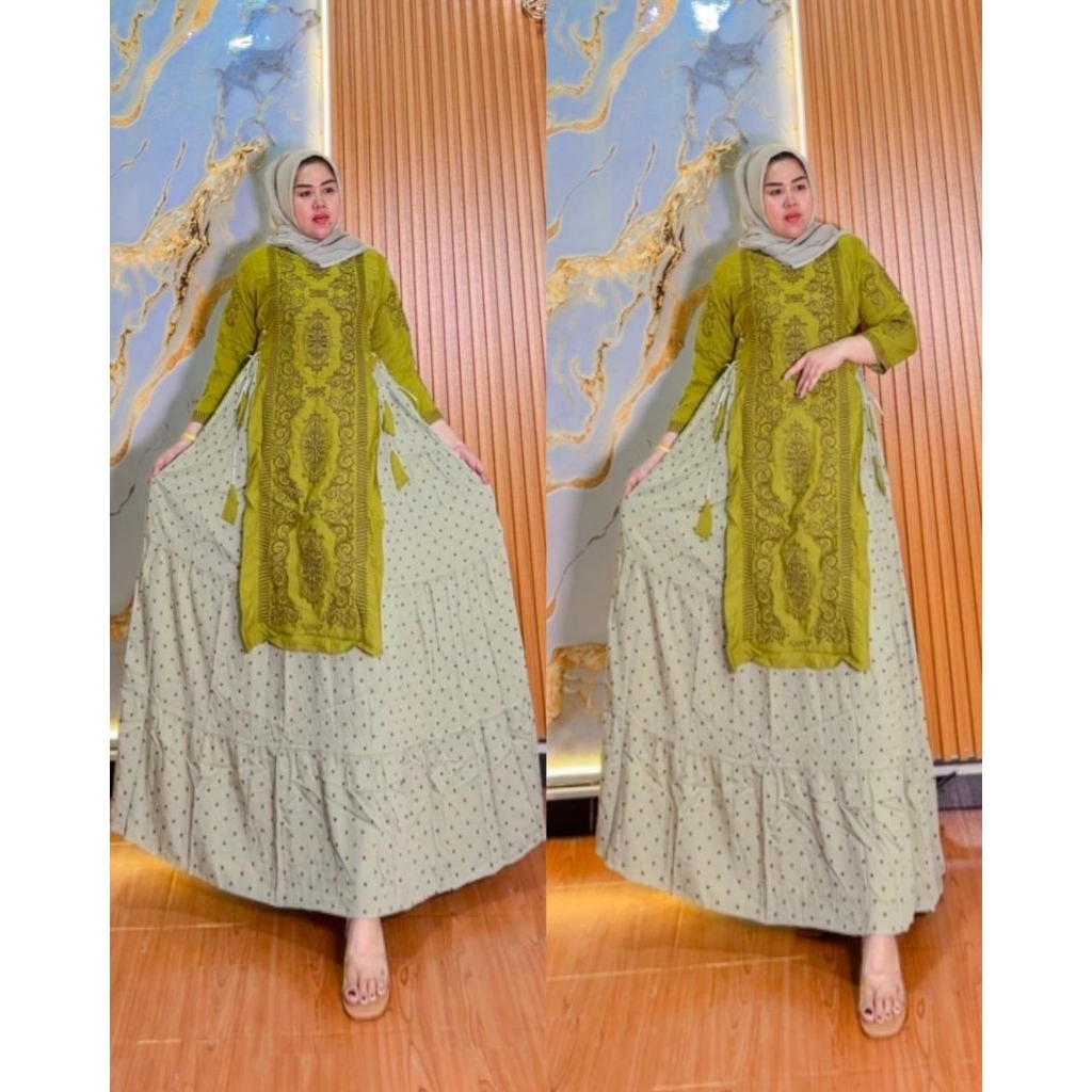 GAMIS HINDI LAYLA BORDIR CANTIK / GAMIS HINDI BORDIR