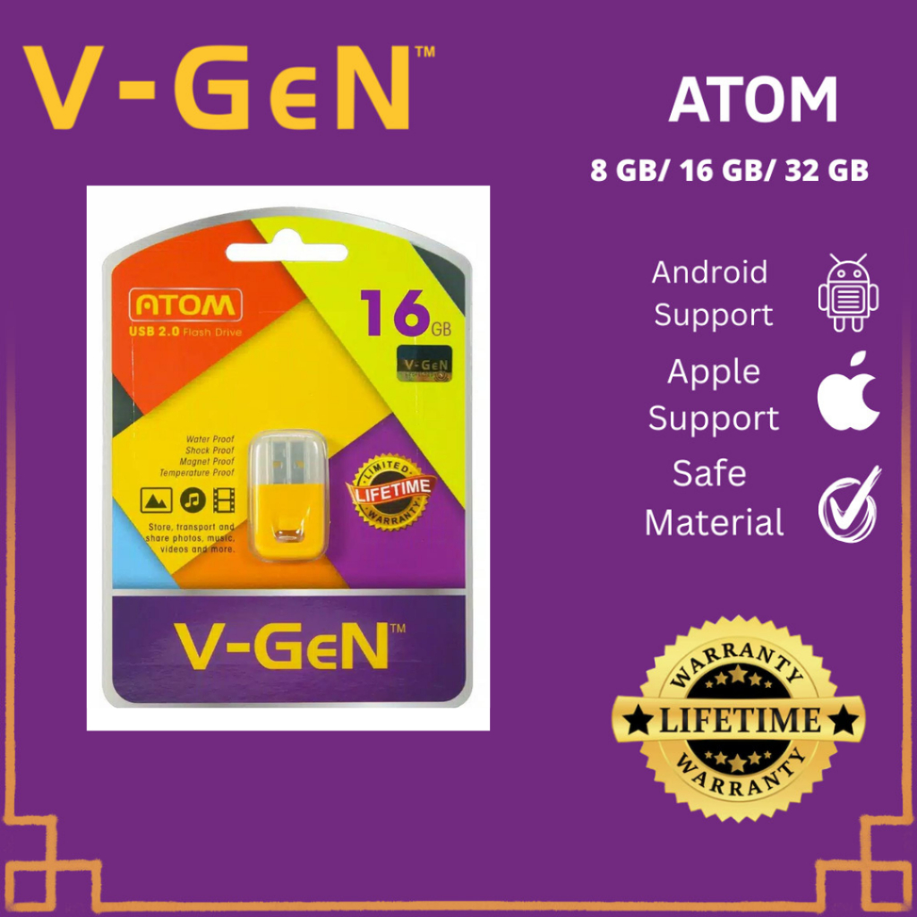 V-Gen Atom Flashdisk 16Gb Original Warna Acak