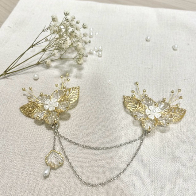 Haruka Bros rantai headpiece/Bros bunga headpiece