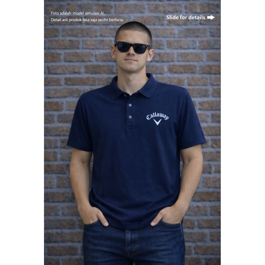 (Seperti baru) Polo shirt CALLAWAY (No tag) size M slimfit (P65 x L50)