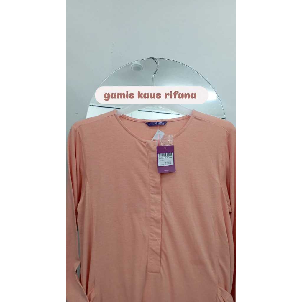 Elzatta Gamis Kaus Rifana Bahan Kaos Nyaman Dipakai Sehari Hari