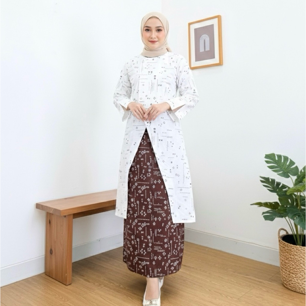 JANGGAN SET - SETELAN KEBAYA JANGGAN - TUNIK BATIK MODERN - TUNIK BATIK KERJA - TUNIK BATIK KERJA - 