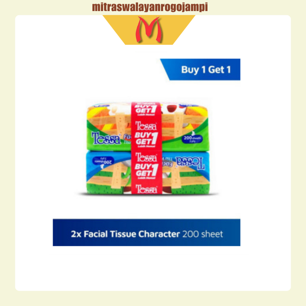 Tessa Facial Tissue 2 Ply 200 Sheets