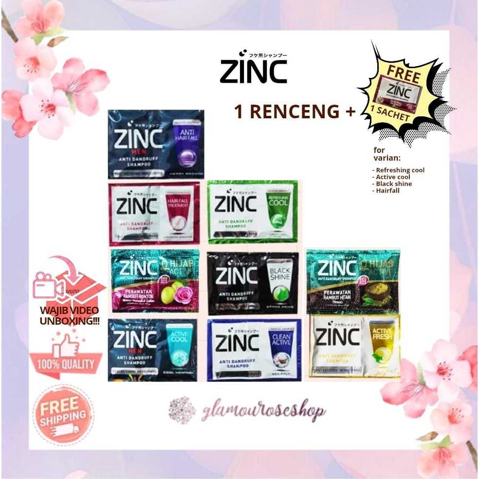 ZINC SHAMPOO SACHET 10ml ZINC SHAMPOO ANTI DANDRUFF SACHET