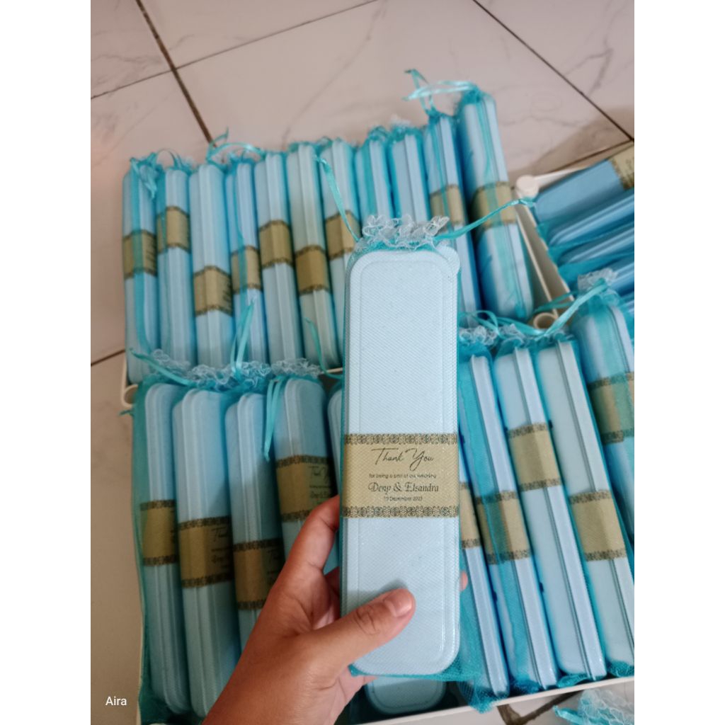 set sendok jerami souvenir wedding