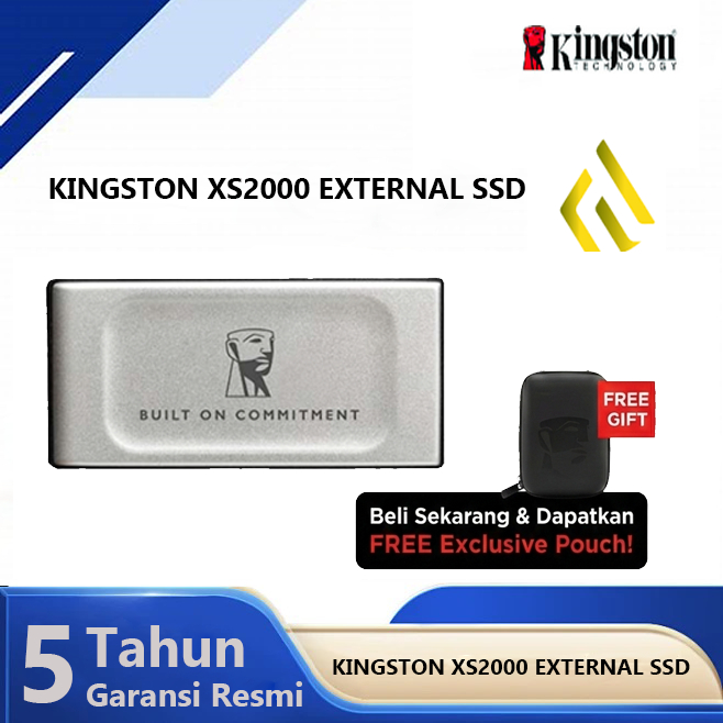 SSD Kingston XS2000 500GB 1TB 2TB 4TB - Portable Eksternal External SSD USB-C