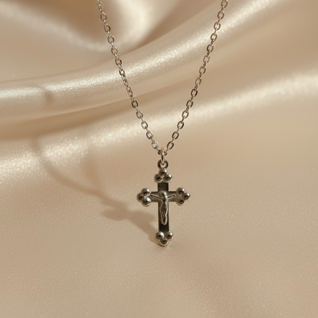 [Grace Cross Necklace] • kalung salib ANTI KARAT • Kalung salib stainless steel • kalung salib monel