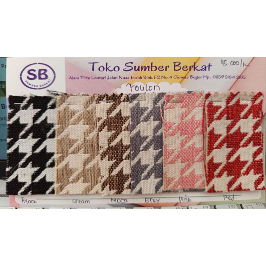 bahan kulit imitasi, kain Sintetis TOULON/ Meteran (1.45m x 1m) untuk tas dan sepatu