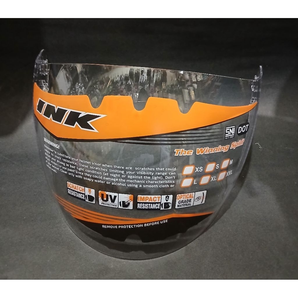 KACA HELM INK CENTRO JET-VISOR HELM INK original