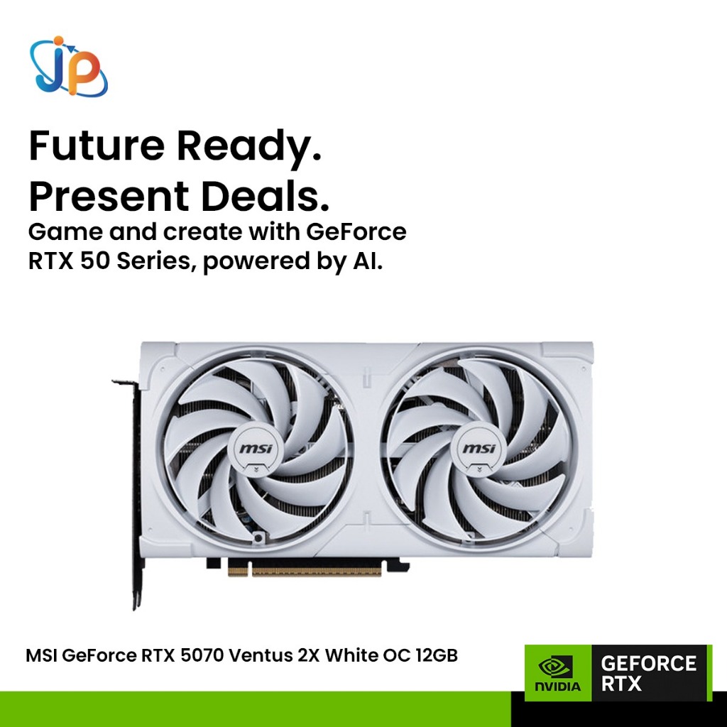 VGA MSI GeForce RTX 5070 Ventus 2X White OC 12GB - 12 GB GDDR7