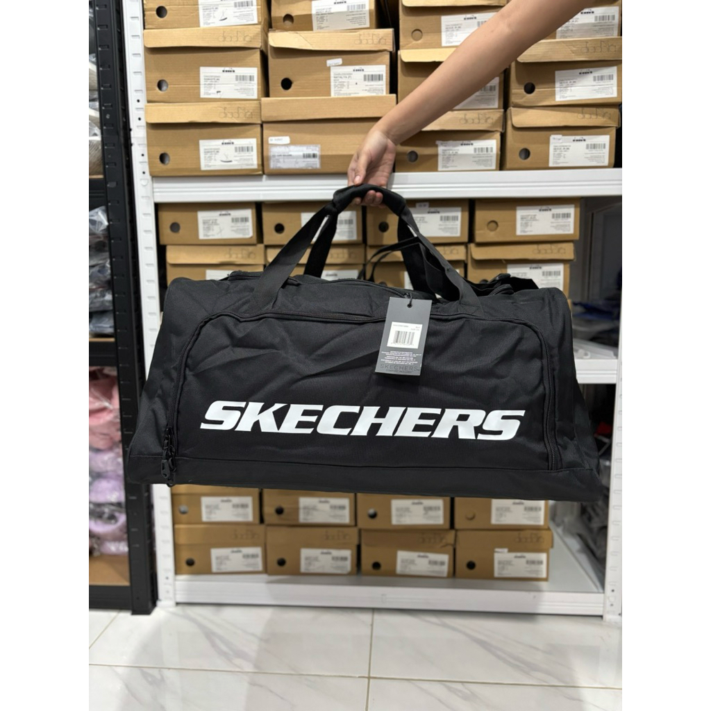 TAS SKECHERS DUFFLE BAG ROLLING BAG TAS SERBAGUNA BLACK SKESDB8748BK ORIGINAL BAG