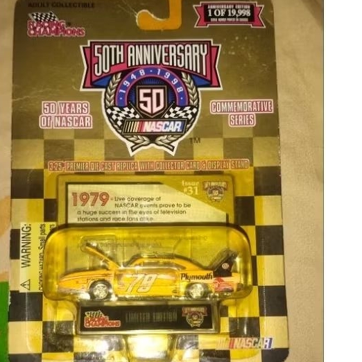Racing Champions Carded Nascar Playmouth 1979