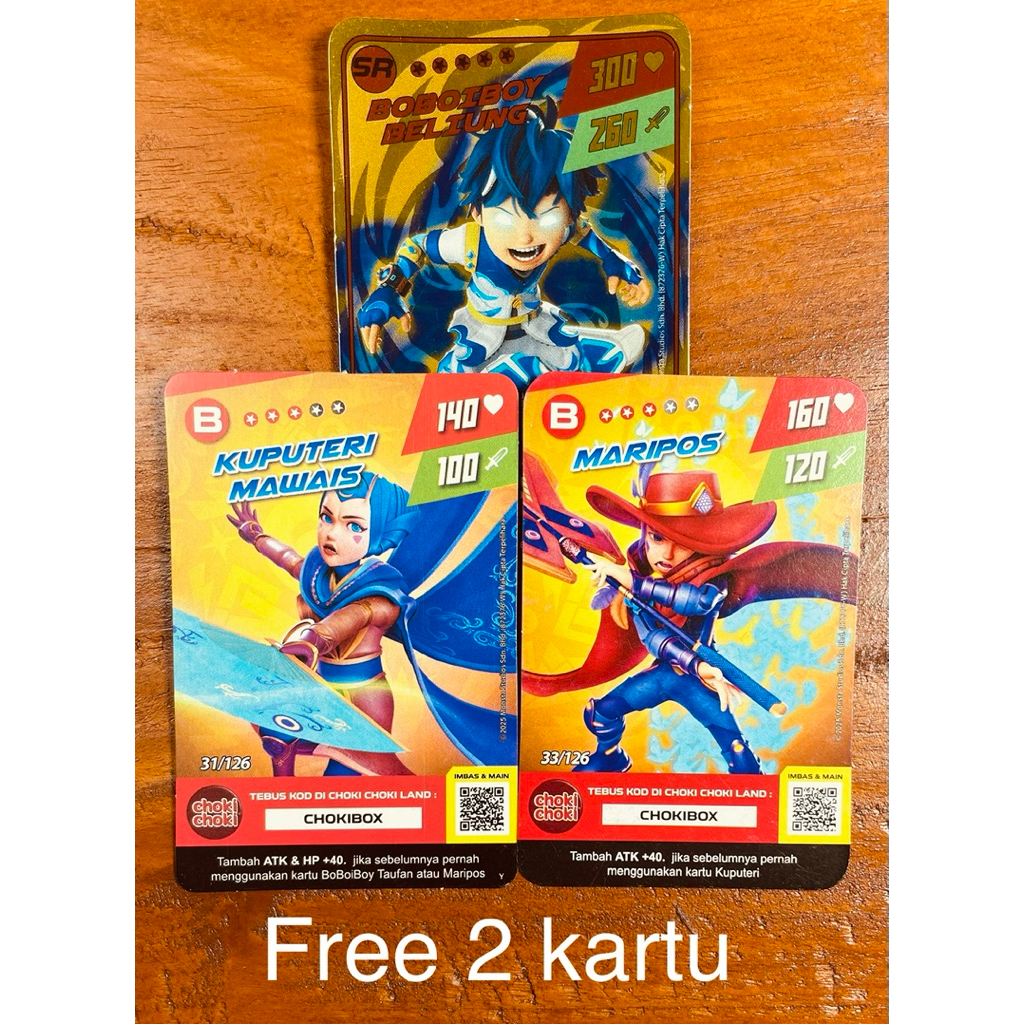 Choki choki Monsta Galaxy card boboiboy sr beliung