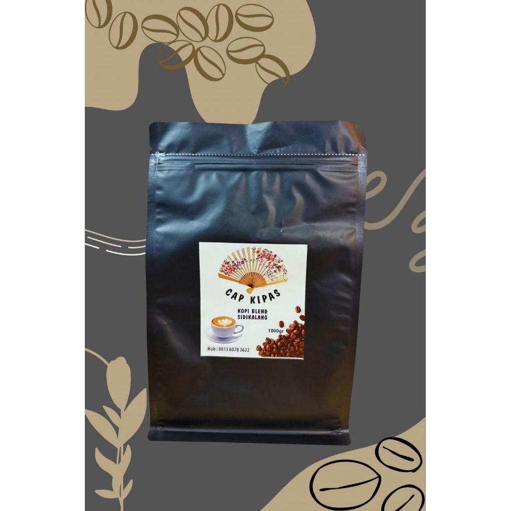 Kopi Sidikalang Blend Premium Grade 1..30%Arabica 70% Robusta Cap Kipas Isi 1000gram