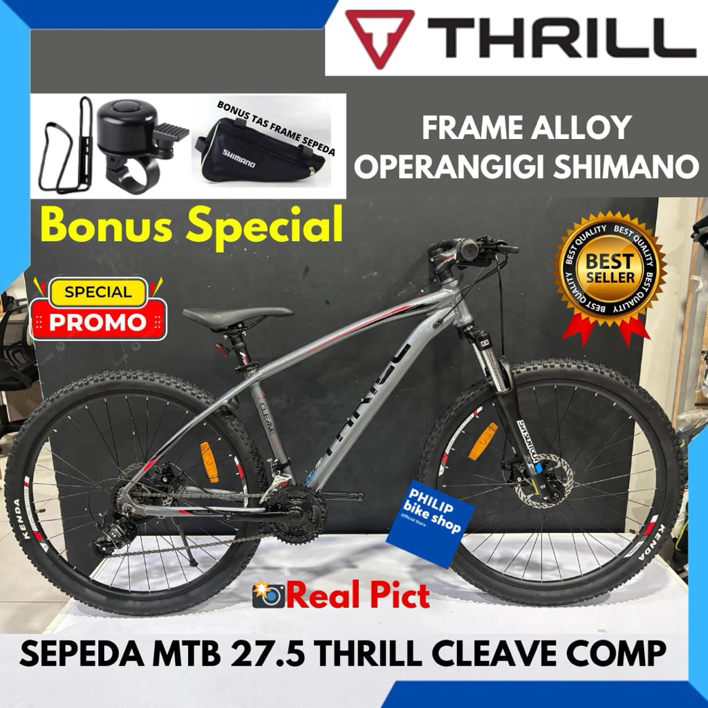 Sepeda Gunung 27,5 Mtb Thrill Cleave Comp Frame Alloy New