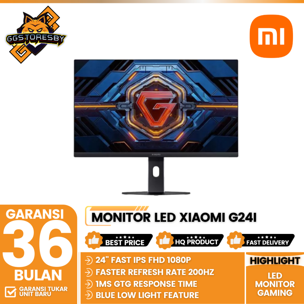 Monitor LED Xiaomi G24i 2026 24" 200Hz Fast IPS FHD 1080p HDR 1ms - LED Monitor XIAOMI Gaming G24I 2