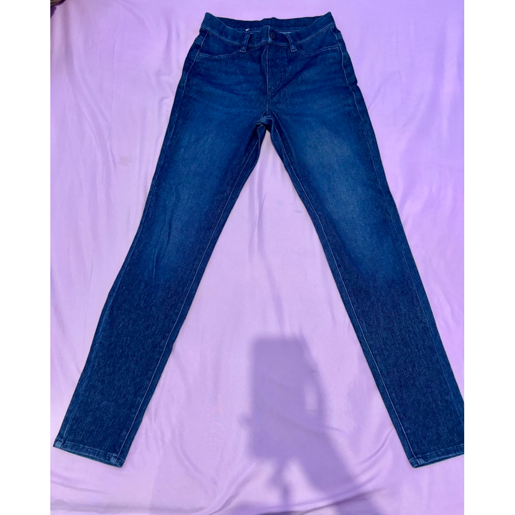 Celana Legging Pinggang Tinggi Ultra Stretch Denim UNIQLO