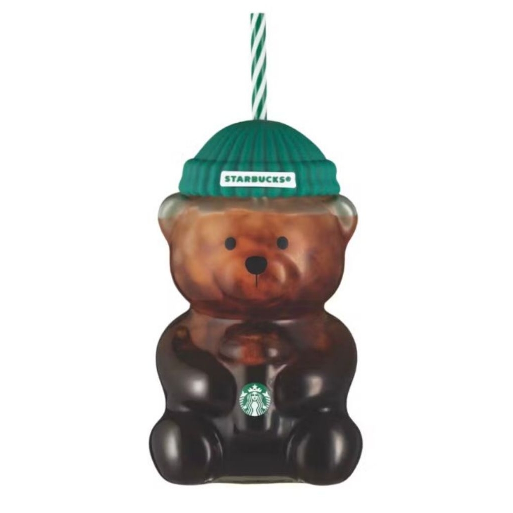 Starbucks Bear Bearista Glass Tumbler Cup Original