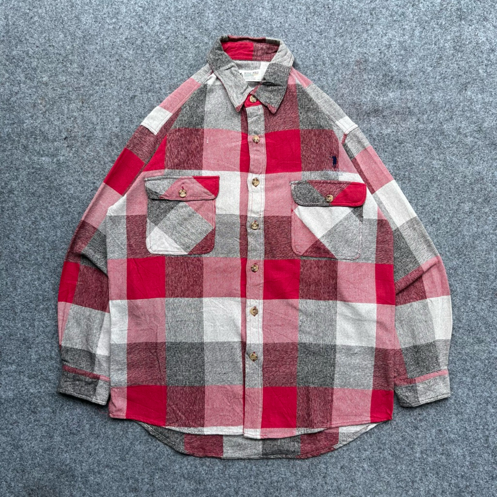 kemeja flanel polo sport