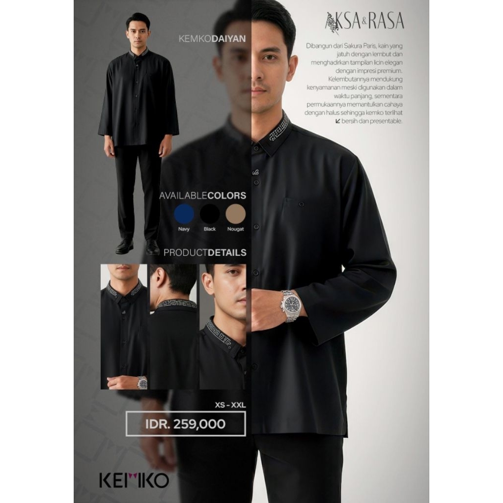 RABBANI 2026_ KEMKO RABBANI DAIYAN  / kemeja Koko Rabbani daiyan / atasan pria