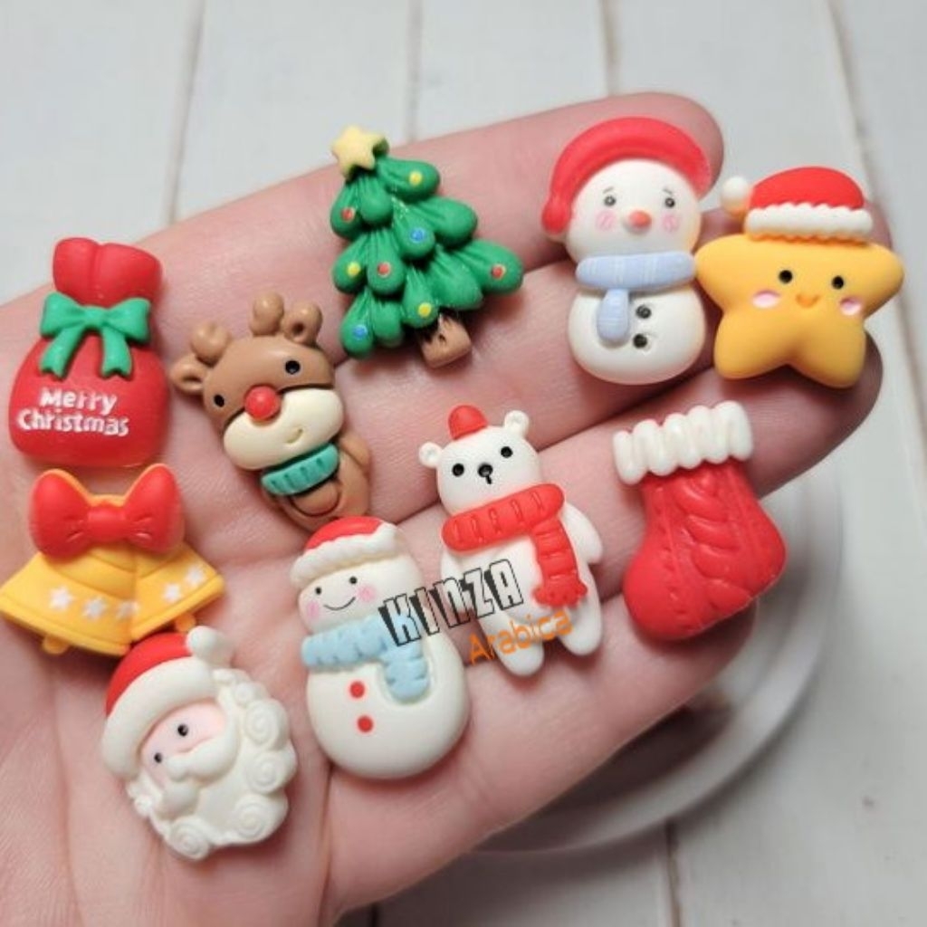 GROSIR CLAY RESIN DIY KARAKTER CHRISTMAS MANIK MANIK CLAY KARAKTER ANAK ANAK LUCU