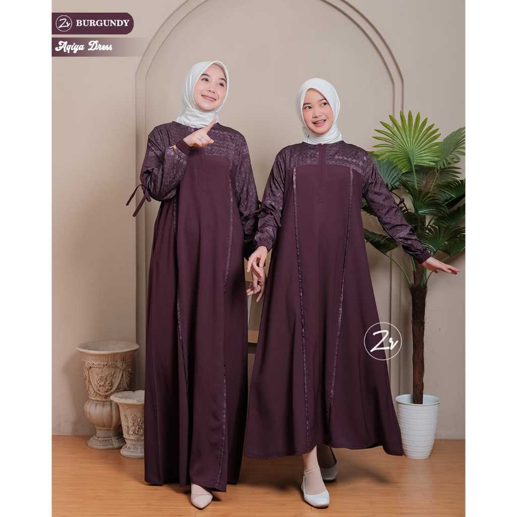 AQIA DRESS BY ZR BAHAN SABRINA MIX MOTIF JAGUAR FASHION WANITA TERLARIS 2025