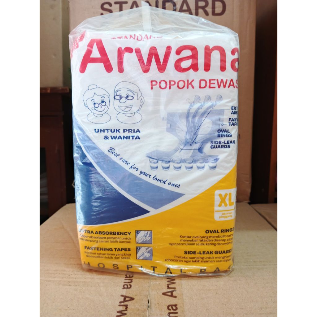 Popok Dewasa Arwana (Perekat) ukuran xl