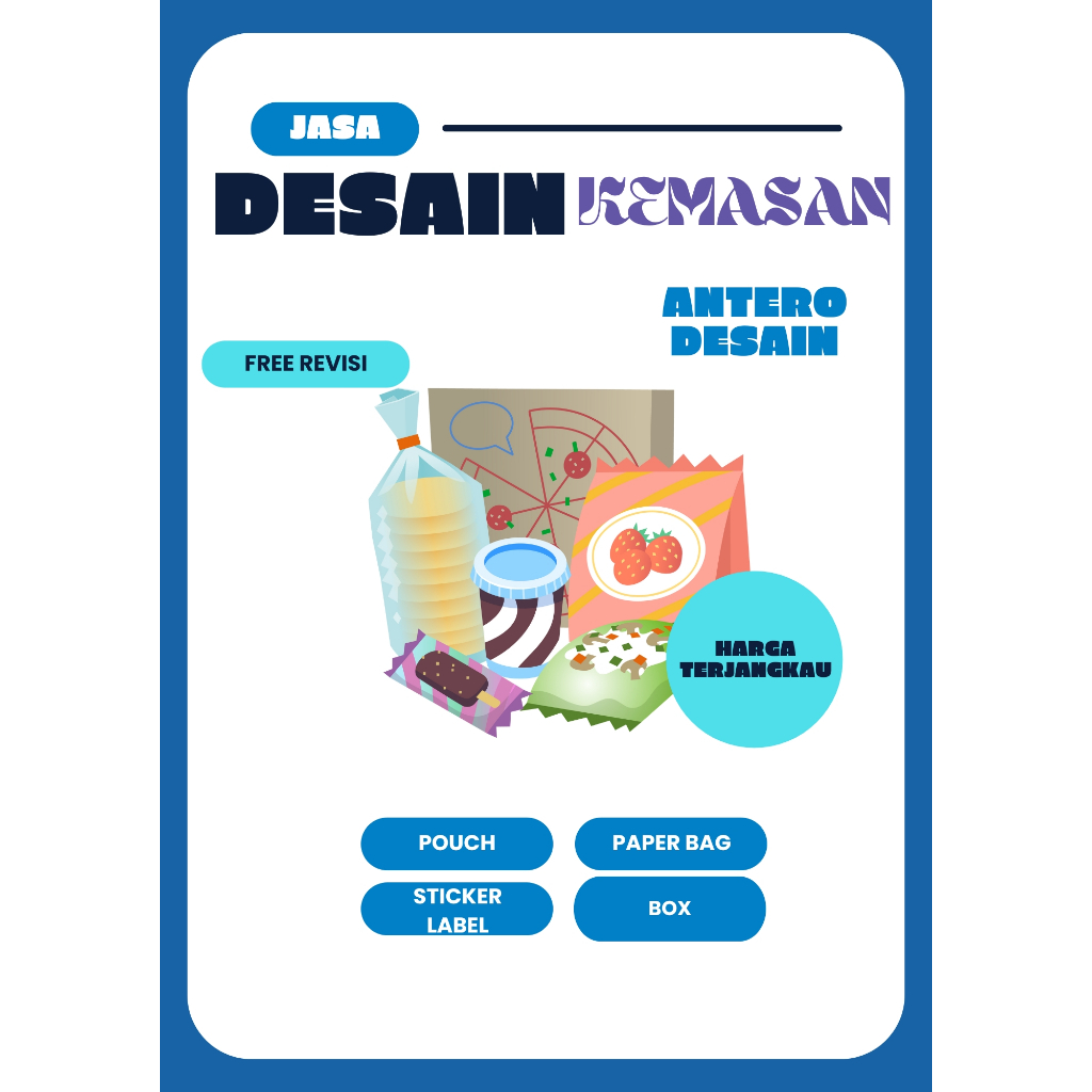 Jasa Desain Kemasan pouch,paper bag, box,sticker laber dll