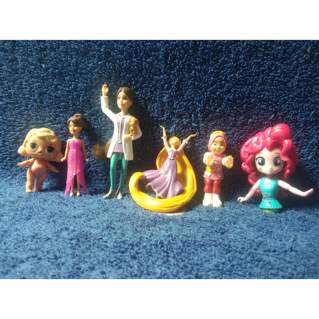 mainan figure Princess Disney Rapunzel/Dokter hewan/Boboboy/Mini Barbie/LOL Suprise/Equestria Girls 
