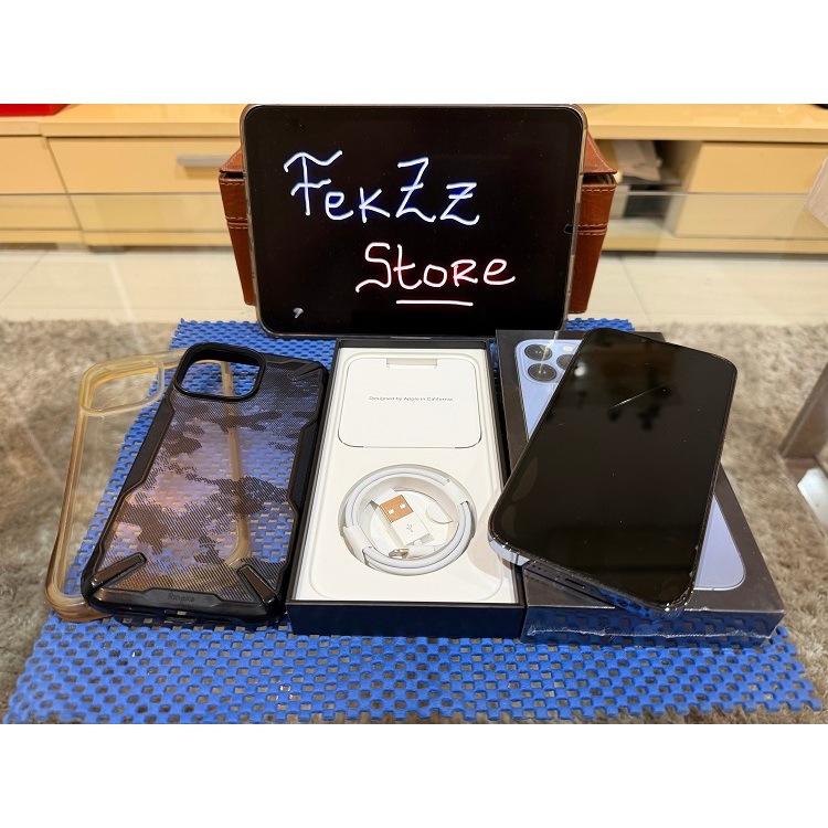 iPhone 13 Pro Max 128Gb Blue Sierra Dual Sim Nano Lengkap Pemakaian Pribadi - NO MINUS 
