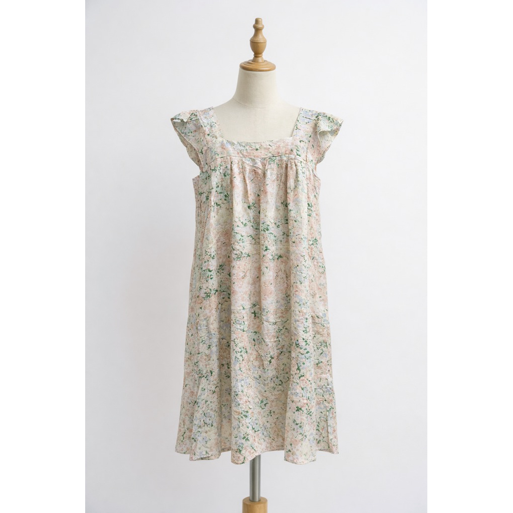 Daster bunga soft pink wanita