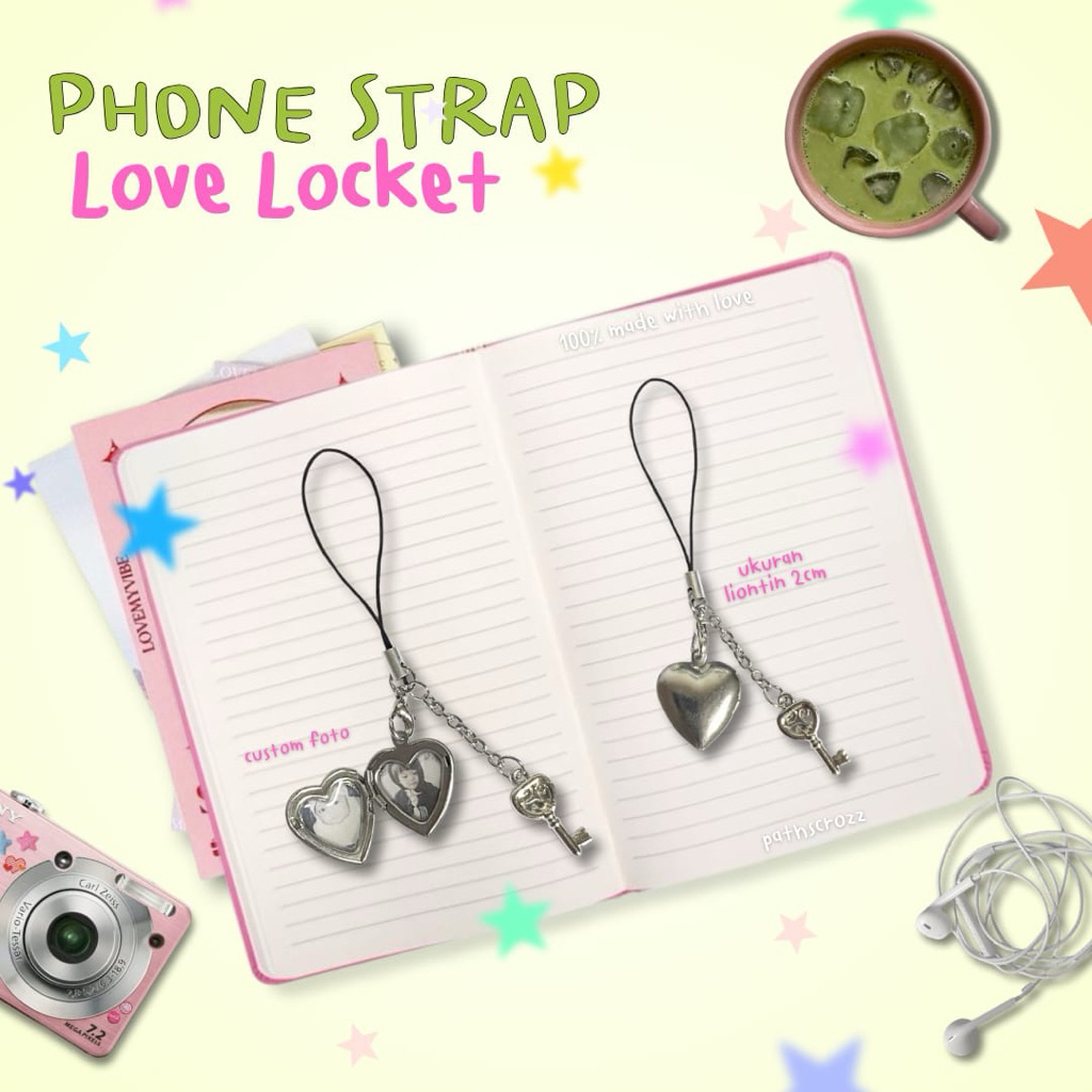 Phone Strap Love Locket Custom