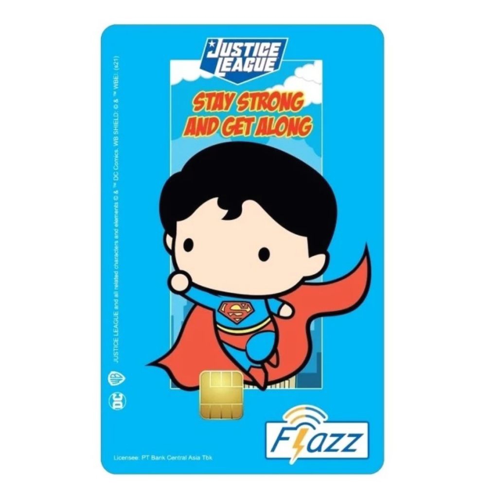 FLAZZ BCA Gen 2 /Gen2 /Kartun Karakter Super Hero - SUPERMAN CHIBI JUSTICE LEAGUE EDITION  Ori /Like