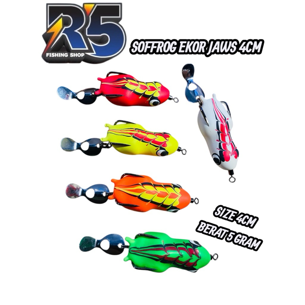 SOFTFROG EKOR 4CM BLADE JAWS BERISIK || UMPAN CASTING GABUS