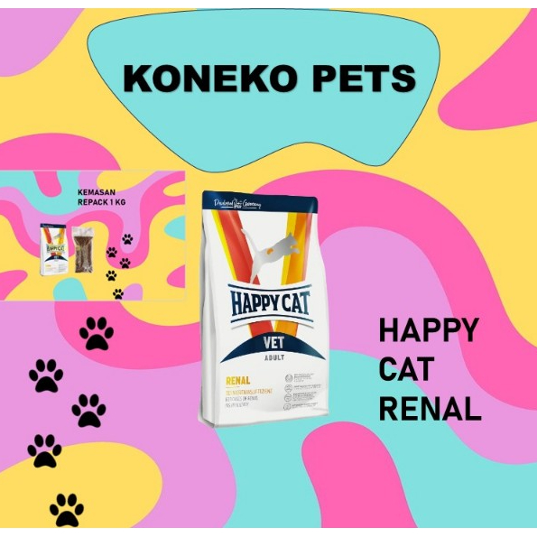 MAKANAN KUCING | HAPPY CAT | HAPPY CAT RENAL 1 KG REPACK