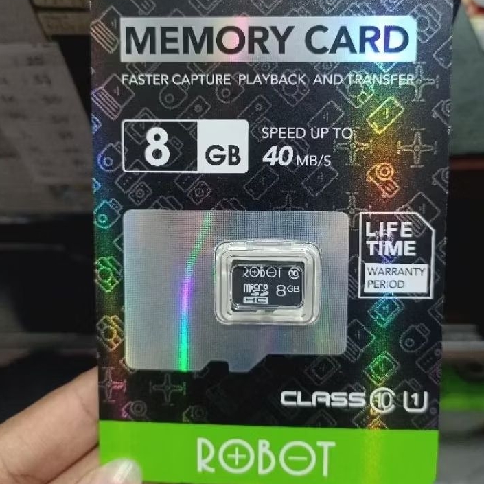Preloved - Robot Memory Card 8GB Original Class 10 / Produk Baru