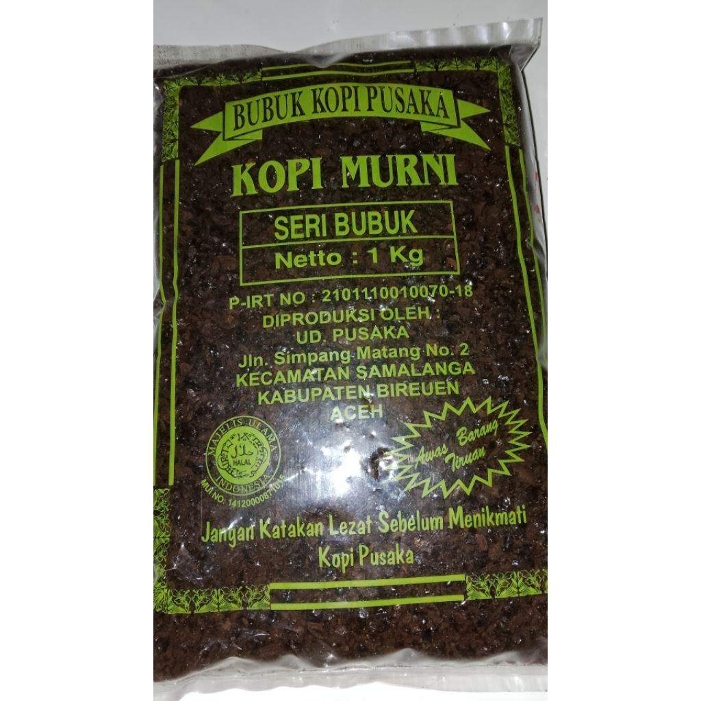 Spesial Bubuk kopi kasar Pusaka Aceh