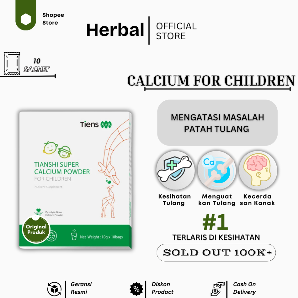 Vitamin Anak Calcium For Children Suplemen Peninggi Badan Kalsium Anak Susu Penambah Berat badan Ana