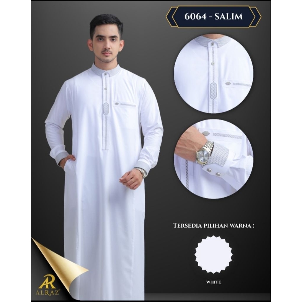 Jubah Alraz / Jubah Alraz putih / khusus putih / jubah pria Alraz / High Quality