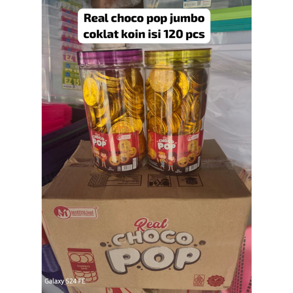 REAL CHOCO POP JUMBO KOIN COKLAT ISI 120 PCS /REAL CHOCO POP MINI COKLAT KOIN ISI 45 PCS