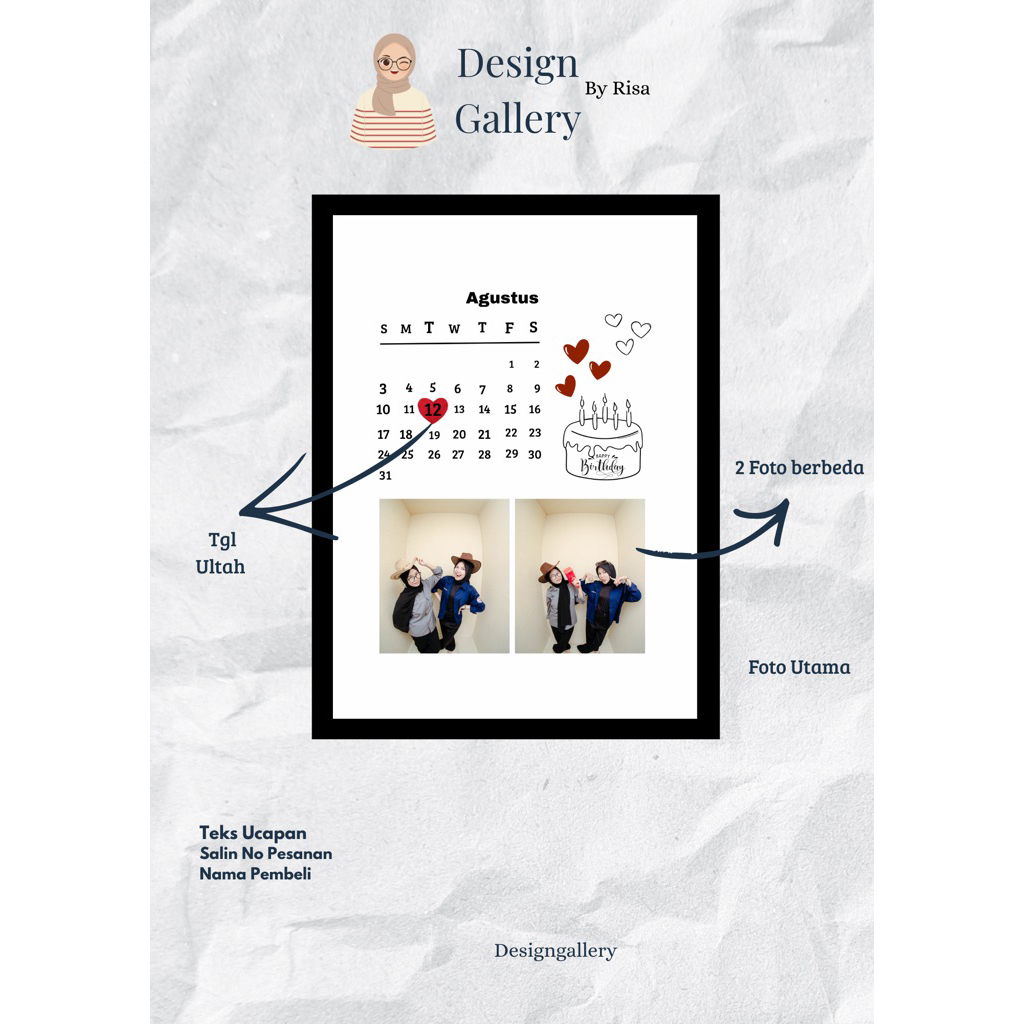 Kado ultah cewe/cowo sudah dengan bingkai