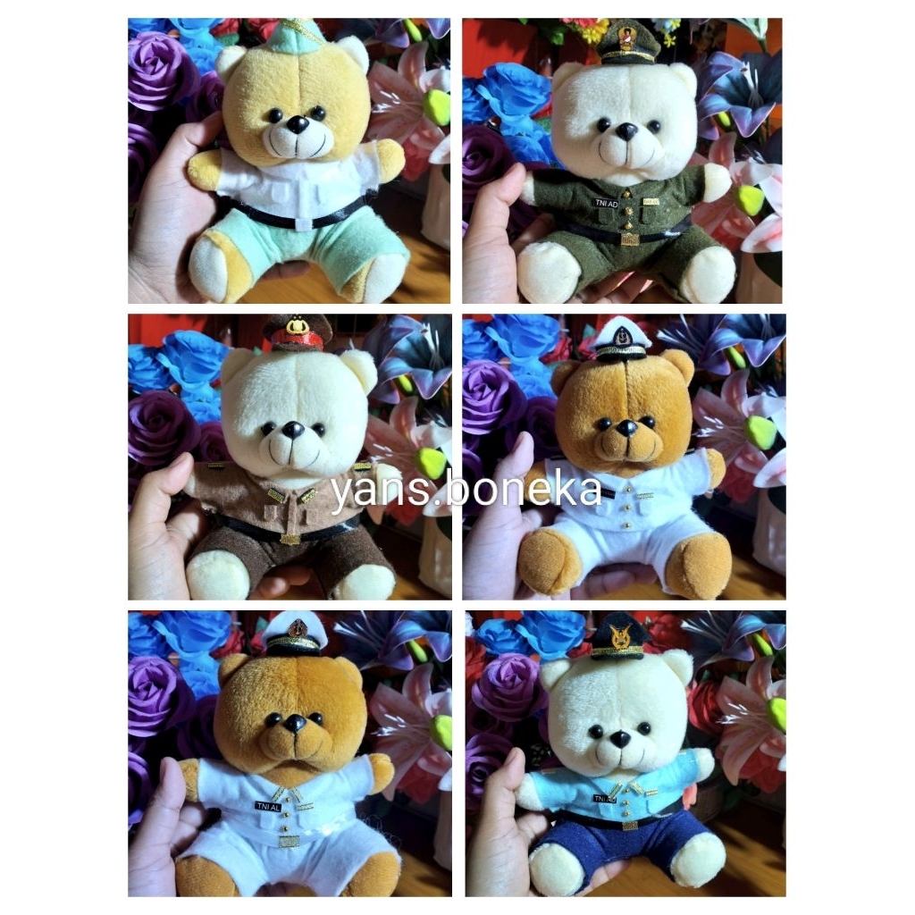 BONEKA BERUANG MINI TEMA PROFESI POLISI TNI PELAYARAN SPPI. BONEKA BUKET. BONEKA KARAKTER.