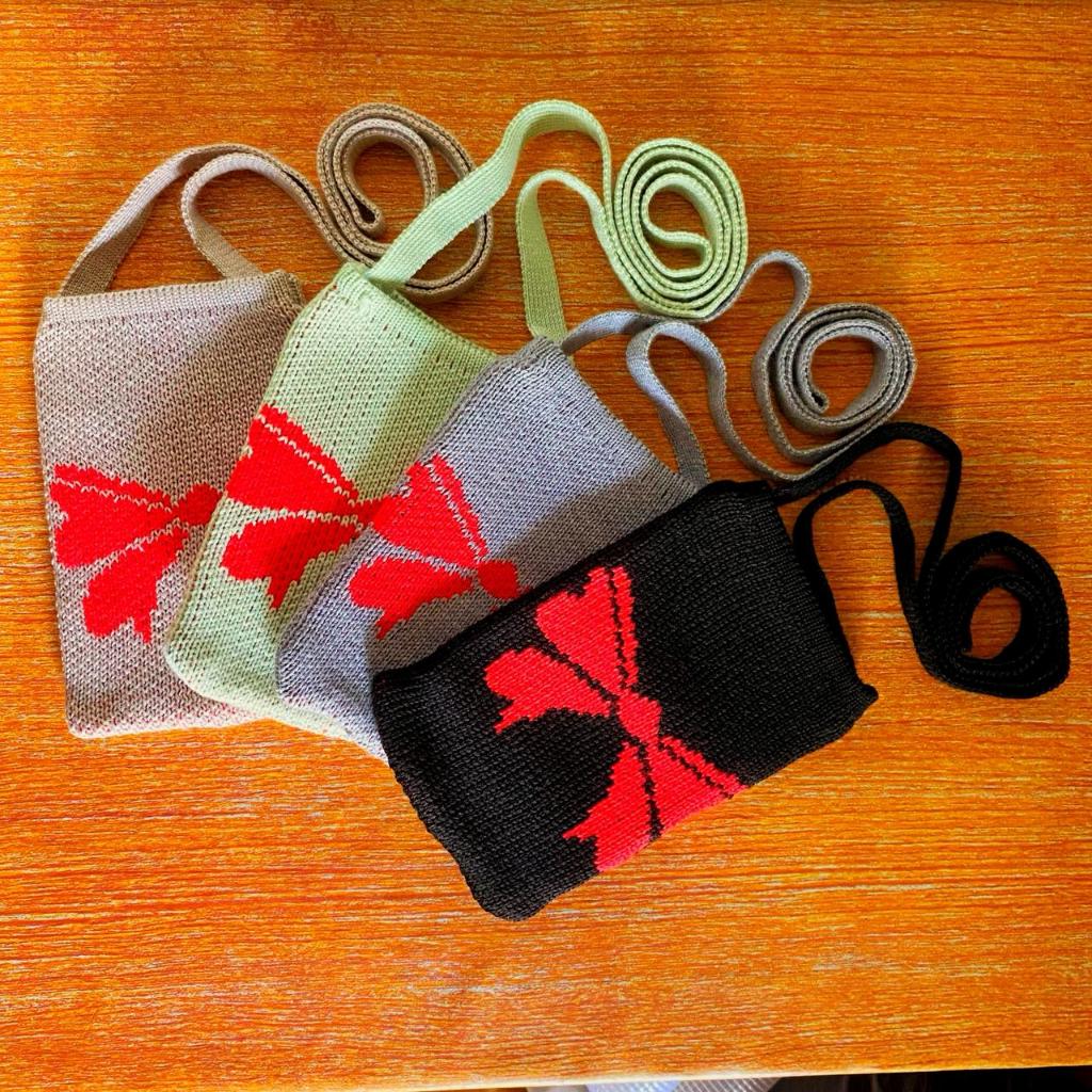 POUCH HP POLY RAJUT / TAS SELEMPANG HP RAJUT / DOMPET HP WANITA RAJUT