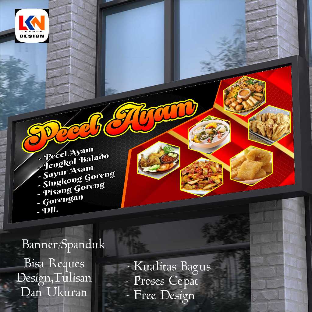 cetak spanduk banner PECEL AYAM
